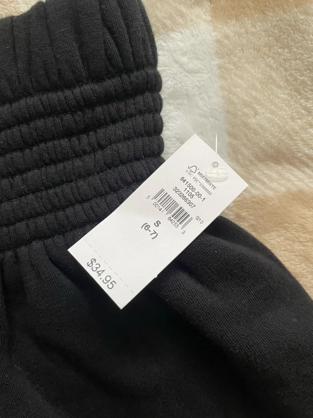 NWT GAP Kids Black Smocked Waist Skirt Size Small (6-7)